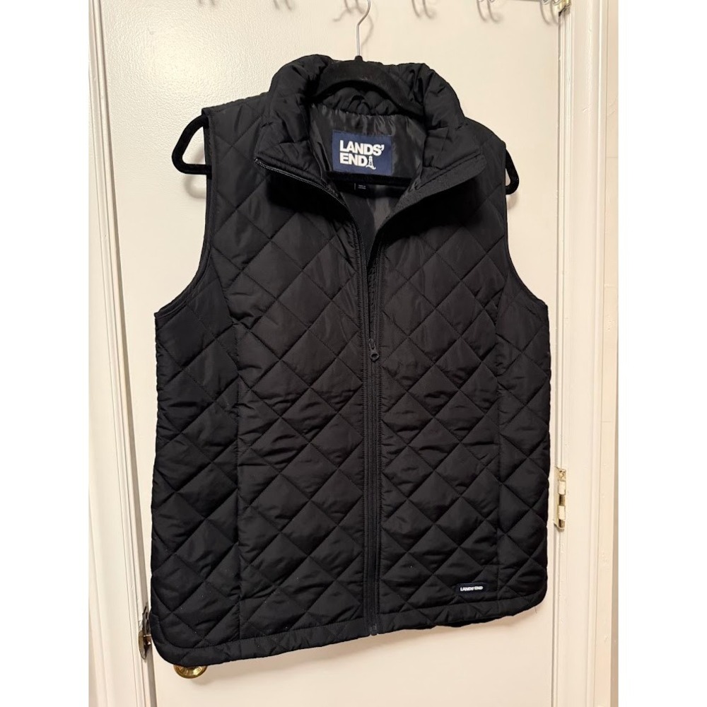 Lands End‎ Puffer Down Thermoplume Black M/T 10-12